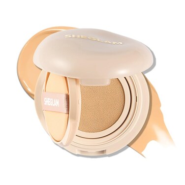 SHEGLAM Lock Go Long Lasting Cushion Foundation Soft Matte Weight Less Waterproof for Flawless Base MakeupShell