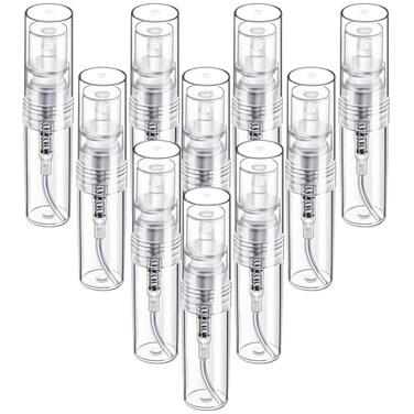 Fandamei Mini Spray Bottle 10 Pack 2ml Mini Plastic Spray Bottle Empty Fine Mist Refillable Perfume Small Perfume Spray Bottle Tiny Plastic Portable Travel Bottle Clear
