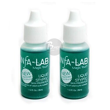 Infalab Magic Touch Liquid Styptic Skin Protector Stop Bleeding Cuts 2 Pieces
