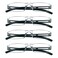 LifeArt Blue Light Blocking Reading Glasses4 Pack Mens and Womens Rectangular FrameBlack150 Magnification