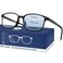 EASY READ TR90 Progressive Multifocal Reading Glasses for MenRectangular Blue Light Blocking Readers with Spring HingeMagnification 250Black