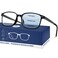 EASY READ TR90 Progressive Multifocal Reading Glasses for MenRectangular Blue Light Blocking Readers with Spring HingeMagnification 250Black