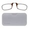ThinOptics Universal Pod Rectangular Reading Glasses Brown FramesWhite Case 15 X