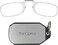 ThinOptics Keychain Case Rectangular Reading Glasses Clear FramesSilver Case 44 Mm 2