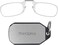 ThinOptics Keychain Case Rectangular Reading Glasses Clear FramesSilver Case 44 Mm 2