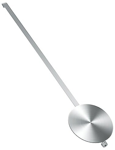 NiHome Quartz Wall Clock Pendulum Replacement Aluminum Traditional Mechanical Clock Retro High Gloss Pendulum Silver