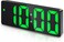 AMIR Alarm Clock LED Clock for Bedroom Electronic Desktop Clock with Temperature Display Adjustable Brightness 1224H Display for Home Plug Not Included