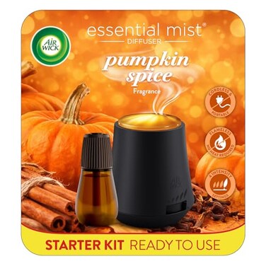 Air Wick Essential Mist Starter Kit Diffuser Refill Pumpkin Spice Fall Scent Fall Spray Essential Oils Diffuser Air Freshener