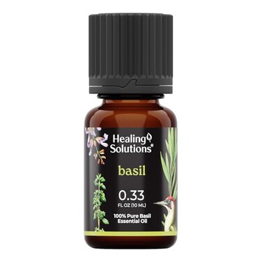 Healing Solutions Basil Essential Oil 033 Fluid Ounces