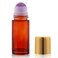 RAMFIYN 17oz Large Amber Glass Roll on Bottles for Essential Oils Perfume Refillable Roller Ball Applicator Empty Deodorant Containers with Purple Crystal Rollerball