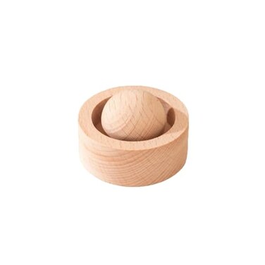 Eagyrosi Wooden Essential Oil Diffuser Round Ball Aromatherapy Diffuser Walnut and Beech for Office Car Yoga Hall Beech