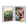 AEVETE 35x5 Picture Frames Double Hinged Wood Folding Photo Frames Vertical with Plexiglass Front Silver