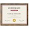 Giftgarden 85x11 Picture Frame Rustic Brown Certificate Award Document Diploma 85 by 11 Thin Frame for Wall Tabletop Display Single