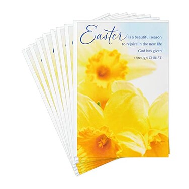 DaySpring Religious Easter Cards Pack Daffodils 8 Cards with Envelopes