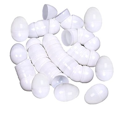 BlueMart 30pcs 238 inch White Blank Detachable Plastic Eggs DIY Painting Kits Easter Basket Stuffers DIY Easter Eggs BEE