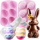 3 PCS Easter Eggs Silicone Mold Bunny Silicone Mold 3D Easter Egg Molds Big Rabbit Silicone Mold Chocolate Mold Easter chocolate egg mold Breakable easter egg mold Candy Silicone Mold for Cake Pastry