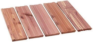 Household Essentials 5Piece Cedar Fresh Cedar Drawer Liners Smooth and Milled Siding