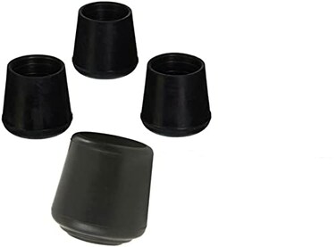 AKOAK 4 Pieces Table Chair Rubber Leg Tips Caps114 InchBlack