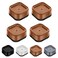shouwuhho 4 Pack Furniture Risers Adjustable Bed Risers Heavy Duty Lifts Height 1 Square Stackable Bed Risers 1 2 or 3 Inch for Desk Leg Table Couch Sofa Chair Bed Frame Legs Dorm Brown