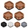 shouwuhho 4 Pack Furniture Risers Adjustable Bed Risers Heavy Duty Lifts Height 1 Square Stackable Bed Risers 1 2 or 3 Inch for Desk Leg Table Couch Sofa Chair Bed Frame Legs Dorm Brown