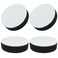 LifCratms 4 Pcs Round Furniture Bed Risers SelfAdhesive Sofa Tables Risers Adds 12 Height with Felt Pad Black 256 Width
