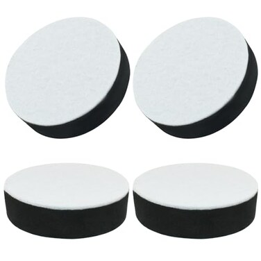 LifCratms 4 Pcs Round Furniture Bed Risers SelfAdhesive Sofa Tables Risers Adds 12 Height with Felt Pad Black 256 Width