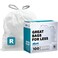 Plasticplace Custom Fit Trash Bags Compatible with Simplehuman Code R 100 Count White Drawstring Garbage Liners 26 Gallon 10 Liter 165 x 18