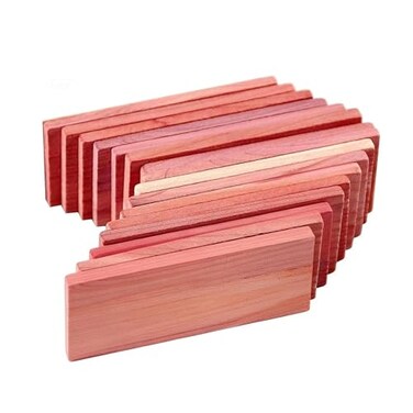 CUIYKAI Cedar Blocks for Closet Storage 16Pcs Red Ceder Blocks Cedar Planks Chips for Closet Drawers 100 Natural Wood Chips