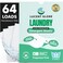 Lucent Globe Laundry Detergent Sheets PreMeasured Laundry Sheets Powerful Stain Removal Works in All Clothes Washers 1 Pack 64 Washes Fragrance Free