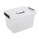 Nicesh 1Pack Plastic Storage Box Clear Latch Box with Handle and Lid 10 L
