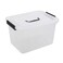 Nicesh 1Pack Plastic Storage Box Clear Latch Box with Handle and Lid 10 L