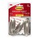 Command Medium Designer Hooks Brushed Nickel 3Hooks 6Strips Decorate DamageFree