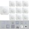 CARURLIFF 10 PCS Wall Mounted Replacement Sticky pads for Kitchen Bathroom Shower Caddy Organizer Rack Holder Nail Free Adhesive Hooks Rounded Square