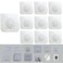 CARURLIFF 10 PCS Wall Mounted Replacement Sticky pads for Kitchen Bathroom Shower Caddy Organizer Rack Holder Nail Free Adhesive Hooks Rounded Square