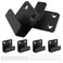 Moicstiy 6 Pack Wall Hanger Fastener Stainless Steel Mount Brackets Hook With 10mm Inner Width Heavy Duty Tile Display Hangers for Ceramic Black