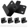 Moicstiy 6 Pack Wall Hanger Fastener Stainless Steel Mount Brackets Hook With 10mm Inner Width Heavy Duty Tile Display Hangers for Ceramic Black