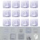 CARURLIFF 12 PCS Wall Mounted Replacement Sticky pads for Kitchen Bathroom Shower Caddy Organizer Rack Holder Nail Free Adhesive Hooks Concave Shape