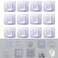 CARURLIFF 12 PCS Wall Mounted Replacement Sticky pads for Kitchen Bathroom Shower Caddy Organizer Rack Holder Nail Free Adhesive Hooks Concave Shape