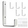 IBERDE Heavy Duty Hooks Stainless Steel Hooks for Hanging Wall Mount Hook Coat Hook Wall Hooks Towel Hook Garage Holder Screw Hanger Utility Hooks 6 Pack Silver