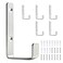 IBERDE Heavy Duty Hooks Stainless Steel Hooks for Hanging Wall Mount Hook Coat Hook Wall Hooks Towel Hook Garage Holder Screw Hanger Utility Hooks 6 Pack Silver