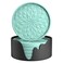 MEFAN Silicone Coasters with Holder6 Pack Drinking Coasters Cup Mat for Hot or Cold Drinks Thickened NonSlip NonstickDeep Tray Mint Green