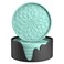 MEFAN Silicone Coasters with Holder6 Pack Drinking Coasters Cup Mat for Hot or Cold Drinks Thickened NonSlip NonstickDeep Tray Mint Green
