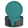 MEFAN Silicone Coasters with Holder6 Pack Drinking Coasters Cup Mat for Hot or Cold Drinks Thickened NonSlip NonstickDeep Tray Teal Blue