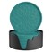 MEFAN Silicone Coasters with Holder6 Pack Drinking Coasters Cup Mat for Hot or Cold Drinks Thickened NonSlip NonstickDeep Tray Teal Blue
