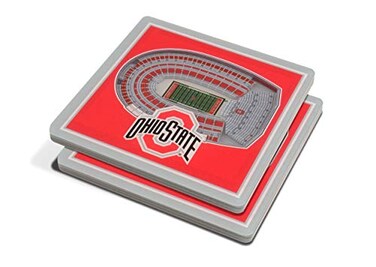 YouTheFan NCAA Ohio State Buckeyes 3D StadiumView Coasters Ohio Stadium