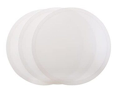 ONLYKXY 3 Pieces 393 Inch Silicone Coasters Round Coasters for Drinks Beverage Coffee Tea Coaster White Translucent