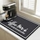 Findosom Dish Drying Mat 16x 24 Super Absorbent Hide Stain Coffee Mat Cuttable Drying Mat for Kitchen Counter Coffee Bar Accessories Under Dish Rack Coffee Maker Espresso Machine Black