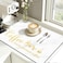 Findosom Dish Drying Mat 12x 20 Super Absorbent Hide Stain Coffee Mat Cuttable Drying Mat for Kitchen Counter Coffee Bar Accessories Under Dish Rack Coffee Maker Espresso Machine White