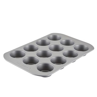 Farberware Bakeware Nonstick Muffin Pan 12Cup Cupcake Baking Pan Gray