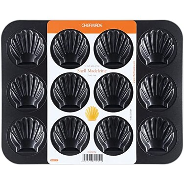 CHEFMADE Madeleine Pan Nonstick 12 Cavity Scallop Shell Bakeware